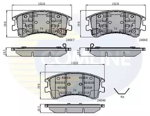 CBP3950 Comline - Гальмівні колодки до дисків CBP3950 Comline - Гальмівні колодки до дисків