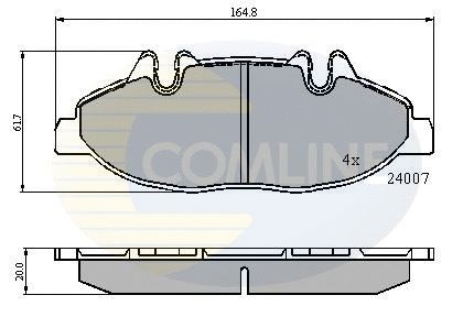 CBP01305 Comline - Гальмівні колодки до дисків CBP01305 Comline - Гальмівні колодки до дисків