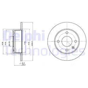 Диск гальмівний FORD ESCORT, DELPHI (BG2376) Диск гальмівний FORD ESCORT, DELPHI (BG2376)
