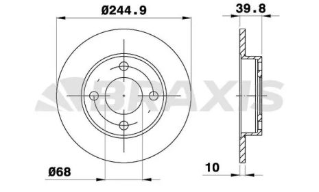 Диск тормозной BRAXIS (AE0741)