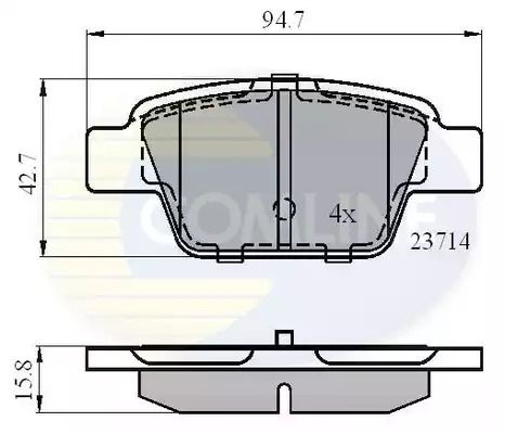 CBP01039 Comline - Гальмівні колодки до дисків CBP01039 Comline - Гальмівні колодки до дисків