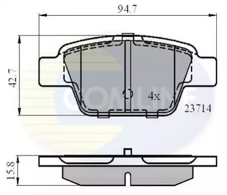 CBP01039 Comline - Гальмівні колодки до дисків CBP01039 Comline - Гальмівні колодки до дисків