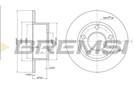 Диск гальмівний SKODA SUPERB, VW PASSAT, BREMSI (CD6321S) Диск гальмівний SKODA SUPERB, VW PASSAT, BREMSI (CD6321S)