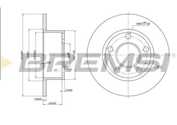 Диск тормозной SKODA SUPERB, VW PASSAT, BREMSI (CD6321S) Диск тормозной SKODA SUPERB, VW PASSAT, BREMSI (CD6321S)