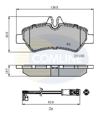 CBP21556 Comline - Гальмівні колодки до дисків CBP21556 Comline - Гальмівні колодки до дисків