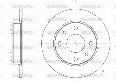 Диск тормозной FIAT 500/Punto 0.9-1.7 передний, WOKING (D6110.00) 94-