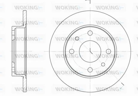 Диск тормозной FIAT 500/Punto 0.9-1.7 передний, WOKING (D6110.00) 94- Диск тормозной FIAT 500/Punto 0.9-1.7 передний, WOKING (D6110.00) 94-