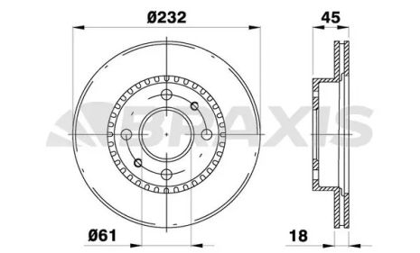 Диск тормозной BRAXIS (AE0655)
