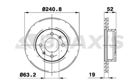 Диск тормозной BRAXIS (AE0724)