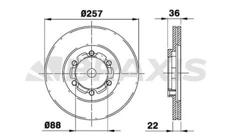 Диск тормозной BRAXIS (AE0478)