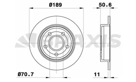 Диск тормозной BRAXIS (AE0671)