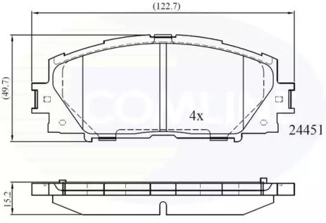CBP06014 Comline - Гальмівні колодки до дисків CBP06014 Comline - Гальмівні колодки до дисків