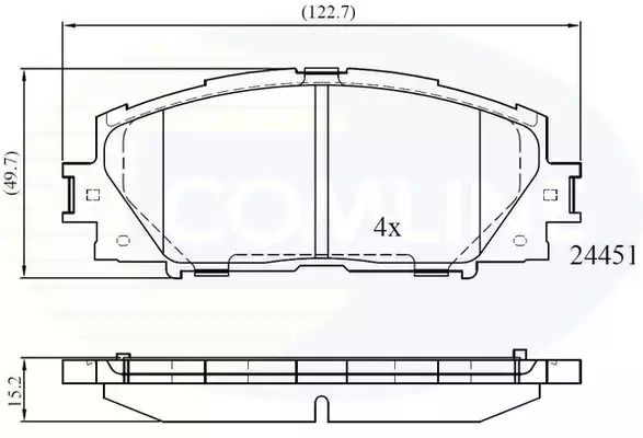 CBP06014 Comline - Гальмівні колодки до дисків CBP06014 Comline - Гальмівні колодки до дисків