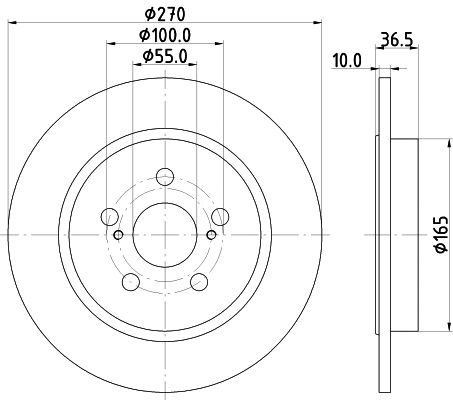 Диск гальмівний TOYOTA COROLLA, NISSHINBO (ND1133K) Диск гальмівний TOYOTA COROLLA, NISSHINBO (ND1133K)