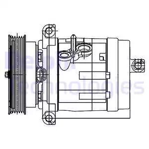 Компрессор, кондиционер TSP0155984 CHEVROLET OPEL