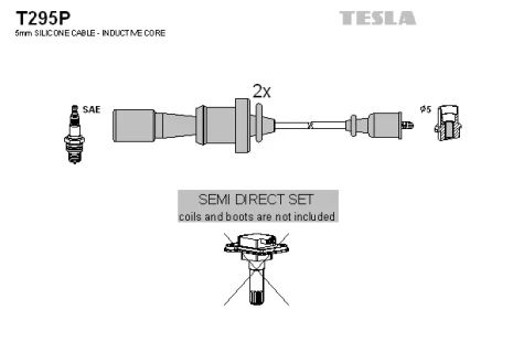 Комплект проводов зажигания, MITSUBISHI LANCER, TESLA (T295P)