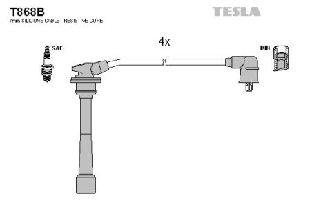Комплект проводов зажигания, HYUNDAI LANTRA, TESLA (T868B)