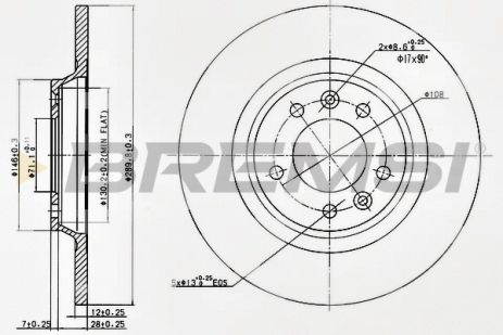 Диск тормозной SAAB 9-5, CITROËN C5, BREMSI (CD7275S) Диск тормозной SAAB 9-5, CITROËN C5, BREMSI (CD7275S)