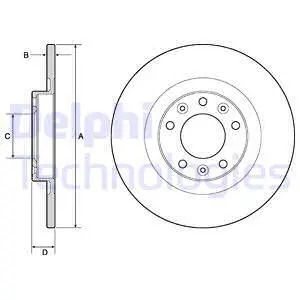 Диск тормозной FIAT SCUDO, DS DS, DELPHI (BG4662C) Диск тормозной FIAT SCUDO, DS DS, DELPHI (BG4662C)