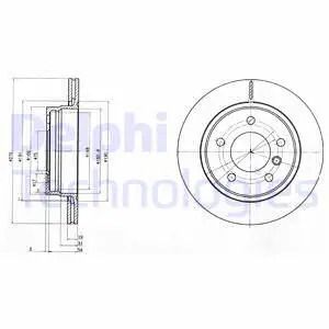 Диск тормозной BMW 3, DELPHI (BG3041C) Диск тормозной BMW 3, DELPHI (BG3041C)