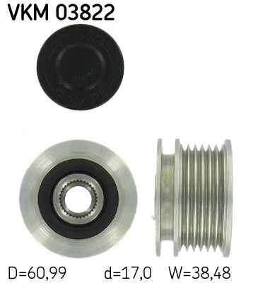 Механизм свободного хода генератора, MERCEDES-BENZ VARIO, SKF (VKM03822)
