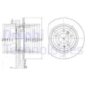 Диск тормозной BMW 5, DELPHI (BG2431) Диск тормозной BMW 5, DELPHI (BG2431)