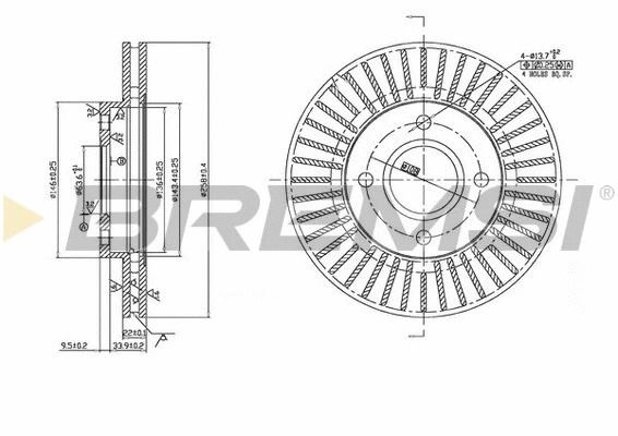 Диск тормозной MAZDA 2, FORD FIESTA, BREMSI (CD7072V) Диск тормозной MAZDA 2, FORD FIESTA, BREMSI (CD7072V)