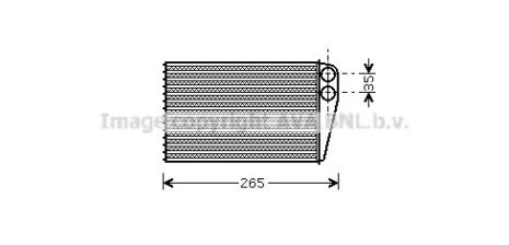 Теплообменник, отопление салона, RENAULT GRAND, AVA COOLING (RTA6354)