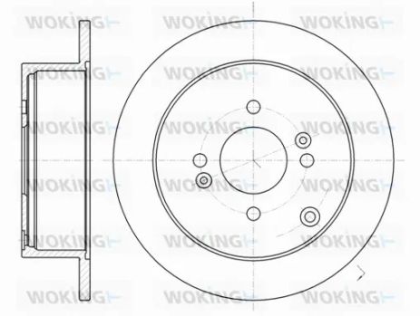Диск тормозной KIA RIO, HYUNDAI i20, WOKING (D6102400) Диск тормозной KIA RIO, HYUNDAI i20, WOKING (D6102400)