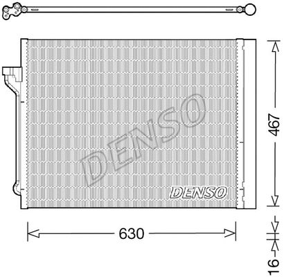 Конденсатор, кондиционер, BMW 6, DENSO (DCN05029)