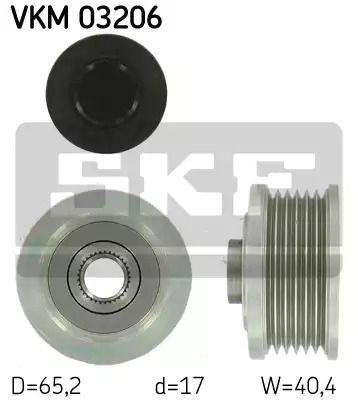 Механизм свободного хода генератора, CHRYSLER DELTA, HOLDEN ASTRA, SKF (VKM03206)
