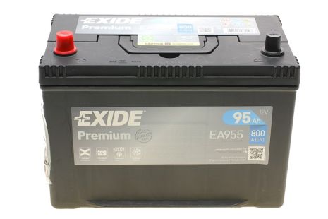 Стартерная аккумуляторная батарея, LEXUS LS, KIA SPORTAGE, EXIDE (EA955)