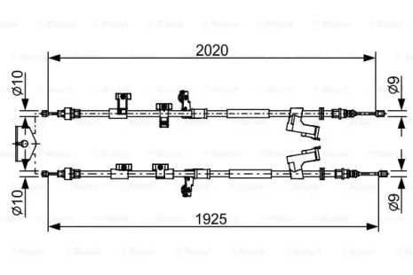 Трос тормозного привода стояночной тормозной системы 1987482709 FORD