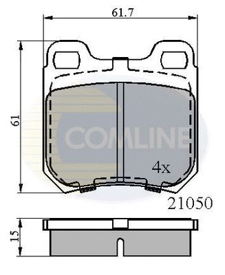 CBP0741 Comline - Гальмівні колодки до дисків CBP0741 Comline - Гальмівні колодки до дисків