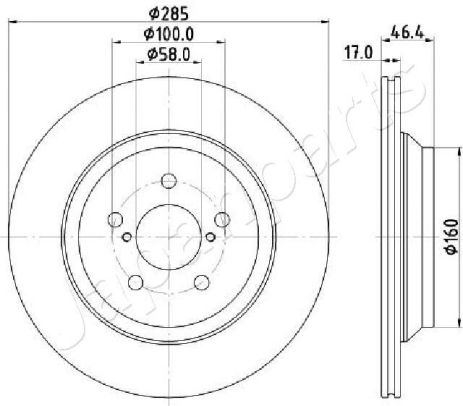 Диск тормозной SUBARU XV, JAPAN PARTS (DP713C) Диск тормозной SUBARU XV, JAPAN PARTS (DP713C)