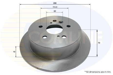 Диск тормозной LEXUS RX, TOYOTA HARRIER, COMLINE (ADC01159) Диск тормозной LEXUS RX, TOYOTA HARRIER, COMLINE (ADC01159)