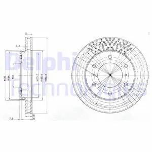 Диск тормозной MITSUBISHI PAJERO, DELPHI (BG3812) Диск тормозной MITSUBISHI PAJERO, DELPHI (BG3812)