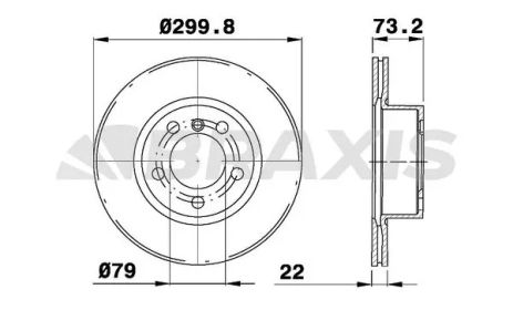 Диск тормозной BRAXIS (AD1031)