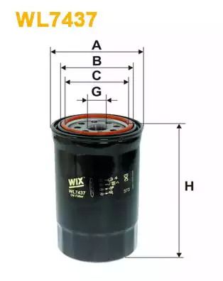 Фільтр масляний Santa Fe 2.2 CRDi, WIX (WL7437) Фільтр масляний Santa Fe 2.2 CRDi, WIX (WL7437)
