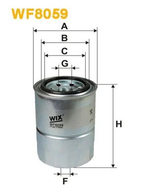 Фильтр топл. MITSUBISHI COLT WF8059/PP853 (пр-во WIX-Filtron)