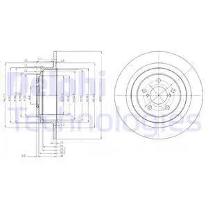 Диск тормозной SUBARU LEGACY, DELPHI (BG4154) Диск тормозной SUBARU LEGACY, DELPHI (BG4154)