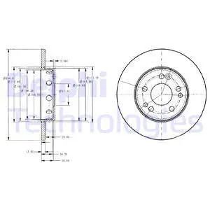 Диск тормозной MERCEDES-BENZ 124, DELPHI (BG2314) Диск тормозной MERCEDES-BENZ 124, DELPHI (BG2314)