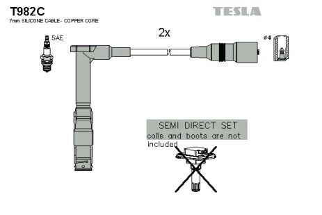 Комплект проводов зажигания, VW LT, MERCEDES-BENZ SPRINTER, TESLA (T982C)