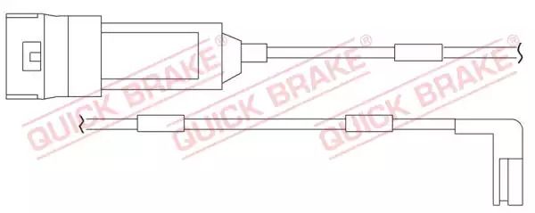 WS 0122 A QUICK BRAKE Датчик зносу гальмівних колодок WS 0122 A QUICK BRAKE Датчик зносу гальмівних колодок