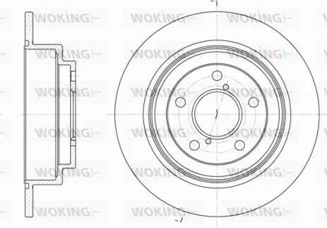 Диск тормозной SUBARU IMPREZA, WOKING (D639800) Диск тормозной SUBARU IMPREZA, WOKING (D639800)