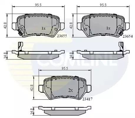 CBP31551 Comline - Гальмівні колодки до дисків CBP31551 Comline - Гальмівні колодки до дисків