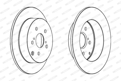 Диск тормозной TOYOTA COROLLA, FERODO (DDF1419C)