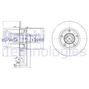 Диск тормозной SEAT TOLEDO, VW PASSAT, DELPHI (BG2714) Диск тормозной SEAT TOLEDO, VW PASSAT, DELPHI (BG2714)