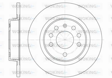 Диск тормозной CADILLAC BLS, VAUXHALL SIGNUM, WOKING (D668800)