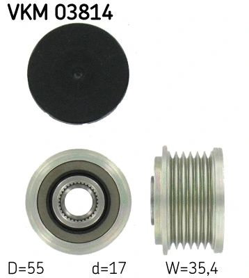 Механизм свободного хода генератора, MERCEDES-BENZ CLK, SKF (VKM03814)